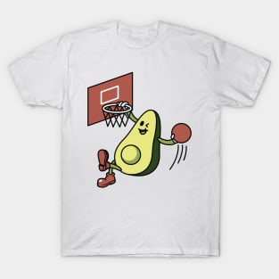 Avocado Playing Basketball T-Shirt